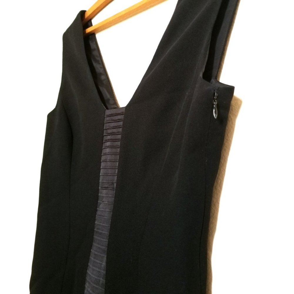 VERSACE | Wool Silk Sheath Midi Dress Black Small - Picture 4 of 12